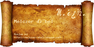 Melczer Ábel névjegykártya