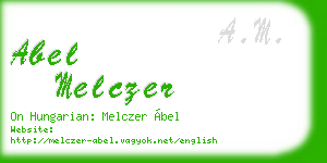 abel melczer business card